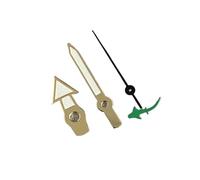 RNSZKIPJ Puntero blanco de tres agujas con borde dorado con peces y segundos luminosos verdes, adecuado para movimiento NH35/36/4R/7S, 812,512,5 mm, borde dorado, blanco y verde, 12.5mm