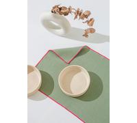 RNT by Really Nice Things Set de mesa mantel y servilletas 8 piezas 100% lino acqua y púrpura