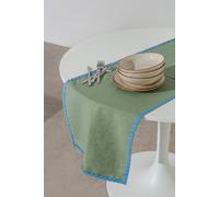 RNT by Really Nice Things Set de mesa mantel y servilletas 8 piezas 100% lino aguamarina y azúl
