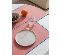 RNT by Really Nice Things Set de mesa mantel y servilletas 8 piezas 100% lino rosa y azúl
