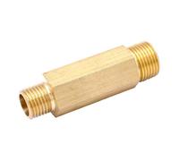 RNUMLIGH 1/4" BSP-3/8 BSP Male Reduce Length 60mm Hex Brass Pipe Fitting Connector Reducer