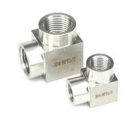 RNUMLIGH 1pc High Pressure 200 Bar 1/8" 1/4" 3/8" 1/2" 3/4" 1" NPT BSPP Female Elbow Pipe Fitting 304 Stainless Steel Water Gas Oil (BSPP Thread,1/2")