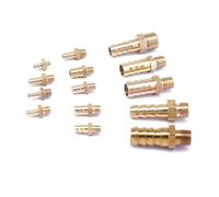 RNUMLIGH 5pcs Fit Hose I/D 5mm Barbed x Metric M6x1mm Male Brass Splicer Connectors Fittings