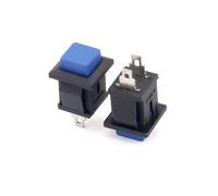 RNUMLIGH 6PCS/Lot DS-430 DS-431 Press ON/Off, No Lock, Self-Recovery, Appliance Switch Lockless Self Reset Button Switch (Blau)