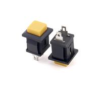 RNUMLIGH 6PCS/Lot DS-430 DS-431 Press ON/Off, No Lock, Self-Recovery, Appliance Switch Lockless Self Reset Button Switch (Gelb)