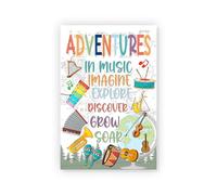 RNUMLIGH Adventure in Music Poster Educational Classroom Decor Band Orchestra Wall-Art for Teachers Students Room(Unframed,08x12inch(20x30cm))