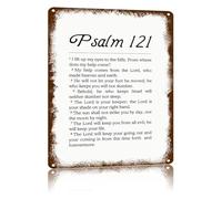RNUMLIGH Aluminum Metal Wall-Art Sign Vintage Look With Faith Based Design Fade Resistant Print Easy to Hang For Bedroom Study Chapel 8 X 12 in