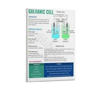RNUMLIGH AP Chemistry Educational Wall-Art Galvanic Cell Poster Canvas Print for College Prep Classroom Decor Teaching Resource(Framed,16x24inch(40x60cm))