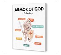 RNUMLIGH Armor of God Wall-Art for Nursery Decor Sunday School Classroom Biblical Ephesians Poster Inspirational(Unframed,12x18inch(30x45cm))