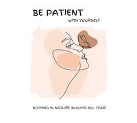 RNUMLIGH Be Patient With Yourself Poster Mental Health Office Wall-Art Butterfly Nature Quote for Counseling Home Decor(Framed,16x24inch(40x60cm))