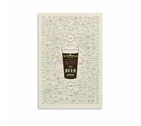 RNUMLIGH Beer Education Chart - Set of Beer Varieties Posters Canvas Wall Art for Tasting Room, Home, Bar Decor(Unframed,16x24inch(40x60cm))