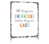 RNUMLIGH Before They Are Easy Metal Signs 12x8 Inch