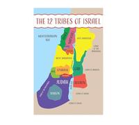 RNUMLIGH Bible Posters for The 12 Tribes of Israel Sunday School Decor for Classroom and Nursery Wall-Art(Framed,16x24inch(40x60cm))