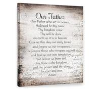 RNUMLIGH Bible Verse Scripture Our Father Prayer Christian The Lords Prayer Inspirational Quotes Wall-Art for Prayer Room Office Church Decor(Unframed,16x24inch(40x60cm))