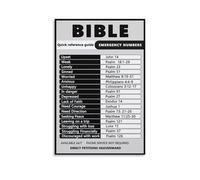 RNUMLIGH Biblical Promises Poster Emergency Bible Verses for Hope and Comfort Inspiration Wall-Art for Home Sanctuary(Framed,12x18inch(30x45cm))