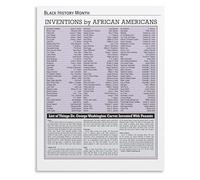 RNUMLIGH Black Inventors and Inventions Poster African American History Educational Wall-Art for Classroom Office Decor(Unframed,08x12inch(20x30cm))