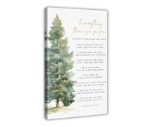 RNUMLIGH Canvas Poster Christian Wall-Art Ecclesiastes 3 1-8 To Everything There Is A Season Bible Verse Print for Living Room Decor(Unframed,16x24inch(40x60cm))