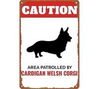 RNUMLIGH Cardigan Welsh Corgi Forever Metal Sign Puppy Love 12x8 Inch