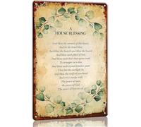 RNUMLIGH Celtic Irish House Blessing Metal Tin Sign Traditional Prayer Catholic Wall Decor for Living Room Home 8 X 12 in