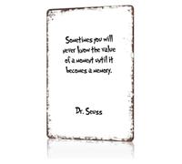 RNUMLIGH Classic Vintage Tin Sign Whimsical Poetry Inspired Wall Hanging Cafe Bookstore Basement 8 X 12 inch