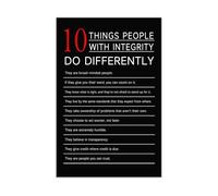 RNUMLIGH Classroom and Office Motivation Poster Integrity Matters Canvas Wall-Art Inspirational Values Print for School Workplace Decor(Unframed,16x24inch(40x60cm))