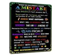 RNUMLIGH Classroom Rules Metal Sign What To Do When I Make A Mistake Vintage Tin Decor For Teacher Student Back To School Day 8 X 12 inch