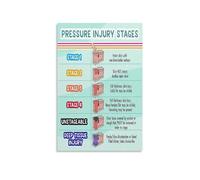 RNUMLIGH Clinical Reference Poster - Decubitus Ulcer Pressure Injury Stages Chart for Training & Office Wall Decor(Unframed,12x18inch(30x45cm))