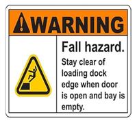RNUMLIGH Danger Loading Dock Edge Metal Sign Fall Prevention Slip Trip Notice Industrial Factory Garage Wall Hanging Tin 8 X 12 inch