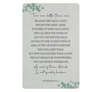 RNUMLIGH Ecclesiastes 4 9 12 Two Are Better Than One Metal Sign Faith Based Wall-Art For Home Office Bedroom 8 X inch