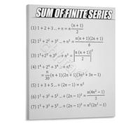 RNUMLIGH Educational Math Wall-Art Sum of a Finite Series Calculus Formulas Chart for Academic Classroom Decor(Unframed,12x18inch(30x45cm))