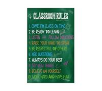 RNUMLIGH Elementary Middle High School Classroom Decor Motivational Rules Posters for Teachers Supplies and Wall-Art(Unframed,16x24inch(40x60cm))