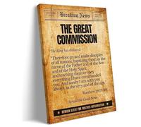 RNUMLIGH Evangelism Call to Action Poster The Great Commission Canvas Art for Home Office Prayer Room Personal Ministry Vision Board(Framed,12x18inch(30x45cm))