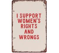 RNUMLIGH Feminist Movement Support Womens Rights Tin Sign for Home Decor Wall-Art Office Living Room (8 X 12 in)