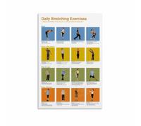 RNUMLIGH Flexibility Training Poster Stretching Exercises Chart Workout Guide Canvas Wall-Art for Physical Home Gym(Unframed,16x24inch(40x60cm))