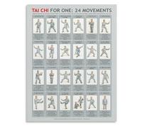 RNUMLIGH Flowing Tai Chi Movements Poster Chinese Martial Arts Canvas Wall-Art for Modern Home Decor(Framed,16x24inch(40x60cm))