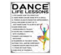 RNUMLIGH For The Love of Dance Ballet Tin Sign Inspirational Metal Wall Decor for Dancer Bedroom Studio 8 X 12 in