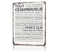 RNUMLIGH French Love Quote Metal Sign Je T Aime Romantic Phrase Tin Wall-Art Retro Distressed For Living Room Couch Gallery Wall 8 X 12 inch