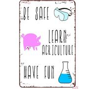 RNUMLIGH Have A Safe Fun Agriculture Class Metal Sign Motivational Wall-Art For Classroom Greenhouse Farm Shop FFA Room Gift 8 X 12 inch