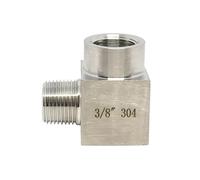RNUMLIGH High Presssue 1/8" 1/4" 3/8" 1/2" 3/4" 1" NPT Female Male Elbow Angle 90 Degree Coupler 304 Stainless Pipe Fitting Water Gas (Female To Male,BSP_3/8")