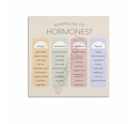 RNUMLIGH Human Biology Poster Hormones and Their Functions Chart Science Classroom Decor Canvas Print(Framed,12x18inch(30x45cm))