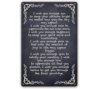 RNUMLIGH I Wish You Enough Metal Sign Minimalist Wall-Art for Kitchen Living Room Bedroom Home Decor 8 X 12 in