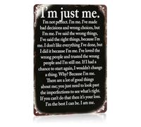 RNUMLIGH Imperfect Life Humor Tin Sign Retro Decor For Restaurant 8x12 Inch