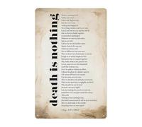 RNUMLIGH Inspirational Poem Metal Sign Comforting Sympathy Quote Tin Wall Decor for Home Memorial Space or Grieving Gift 8 X 12 inch