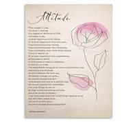 RNUMLIGH Inspirational Poetry Poster Attitude Poem by Charles Swindoll Quotes Canvas Wall-Art Farmhouse Christmas Decor(Unframed,12x18inch(30x45cm))