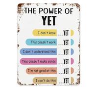 RNUMLIGH Keep Going Yet Attitude Metal Sign For Classroom Door Wall Decor Academic Motivation Poster Life Coach Office Gift Tin Plaque 8 X 12 inch