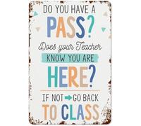 RNUMLIGH Mandatory Do You Have A Pass Chipped Edge Metal Sign Wall Hanging For Counselor Office Guidance Suite Psychologist Room 8 X 12 inch