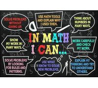 RNUMLIGH Math Educational Wall-Art Posters for Classroom Middle High School Teachers Algebra Geometry Mathematics Decor(08x12inch(20x30cm),Framed)
