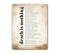 RNUMLIGH Memorial Tribute Metal Tin Sign Death Is Nothing At All By Henry Scott Holland For Sympathy Gift Display Shelf Wall-Art 8 X 12 inch