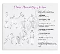 RNUMLIGH Mind Body Balance Chart Daily Practice Guide for and Flexibility Traditional Health Exercise Poster Wall Decor Home Gym(Unframed,16x24inch(40x60cm))