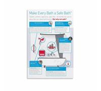 RNUMLIGH Mindful Parenting Bathroom Art Canvas Wall Print Gentle Cautions Poster Home Decor(Unframed,08x12inch(20x30cm))
